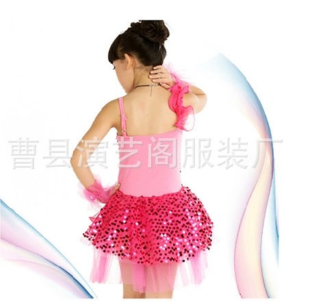 キッズ　ジュニア　子供服　競技ドレス　ワンピース　無地　スパンコール　膝上丈　チュチュ　ノースリーブ　大きいサイズ　ダンス　発表会　バレエ　タンゴ　ラテンダンス　ステージ　フィギュアスケート　イエロー　ブルー　ピンク　送料無料