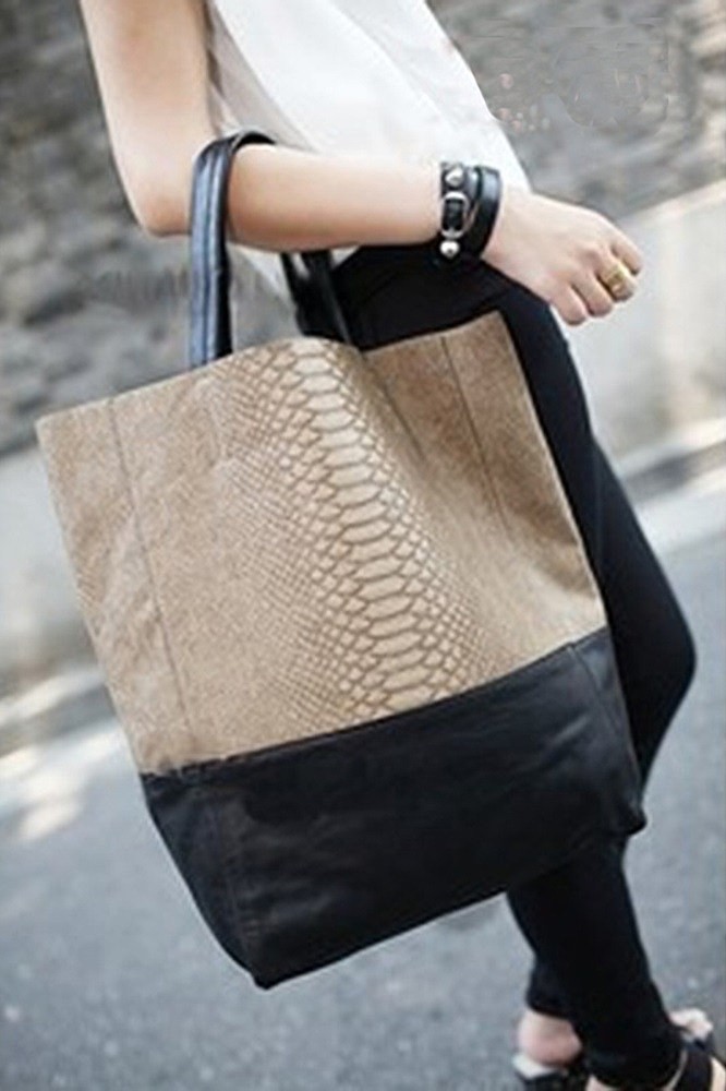 レディース　ハンドバッグ　レザー　サメ肌　Ｂ４サイズ　おしゃれ　可愛い　カジュアル　お出かけ　デート　旅行　デイリー　ブラック　アイボリー　ブラウン　送料無料