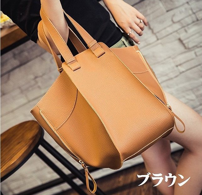 レディース　ハンドバッグ　ショルダー　２ｗａｙ　変形大容量　おしゃれ　可愛い　カジュアル　お出かけ　デート　旅行　通勤　通学　デイリー　ブラック　ブラウン　グレー　送料無料