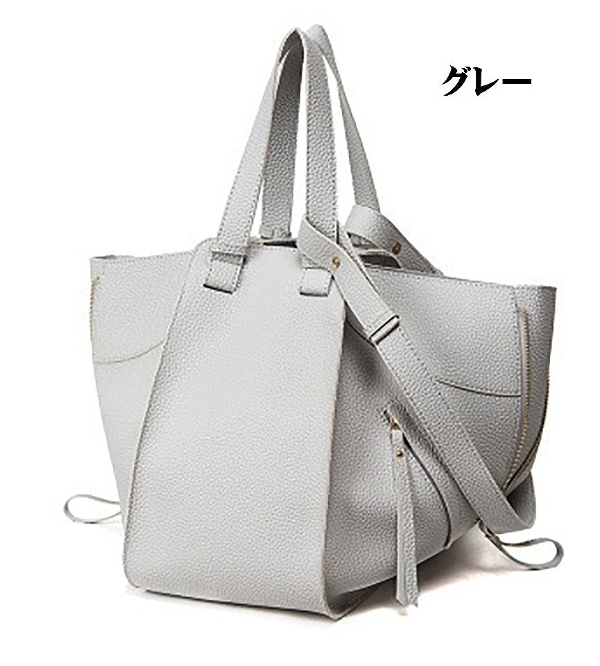 レディース　ハンドバッグ　ショルダー　２ｗａｙ　変形大容量　おしゃれ　可愛い　カジュアル　お出かけ　デート　旅行　通勤　通学　デイリー　ブラック　ブラウン　グレー　送料無料