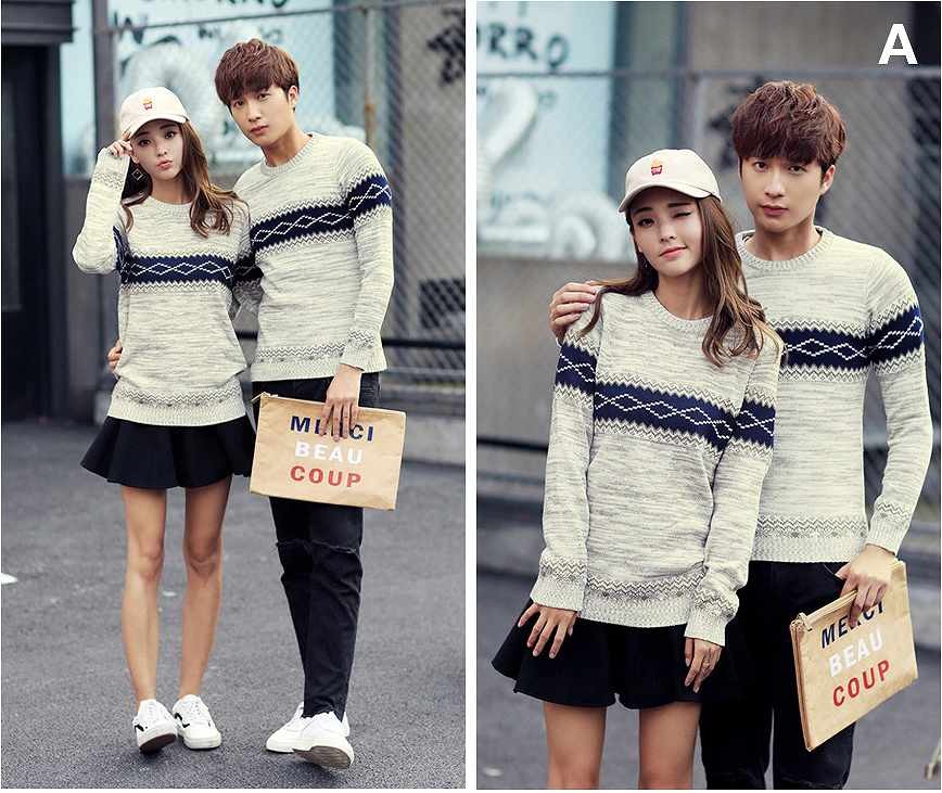 メンズ　レディース　ニットセーター　ペアルック　お揃い　クルーネック　プルオーバー　スリム　トップス　ストリート　カジュアル　普段着　デイリー　おしゃれ　ホワイト　ネイビー　ワイン　送料無料