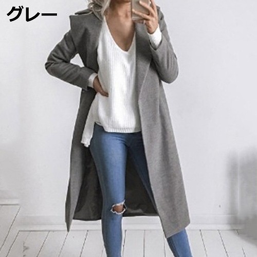 レディース　アウター　セミロング　コート　無地　ウール　長袖　シンプル　大きいサイズ　カジュアル　大人可愛い　オフィス　通勤　OL　デート　お出かけ　デイリー　ブラウン　グレー　送料無料
