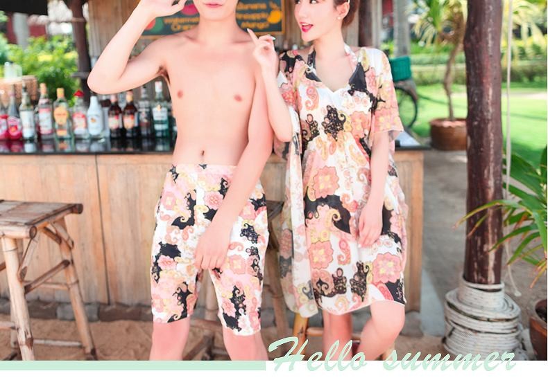 レディース　ビキニ　カバーセットアップ水着　ペイズリー柄　メンズ　サーフパンツ　夏　海　プール　海水浴　レジャー　アウトドア　旅行　ブルー　ピンク　送料無料