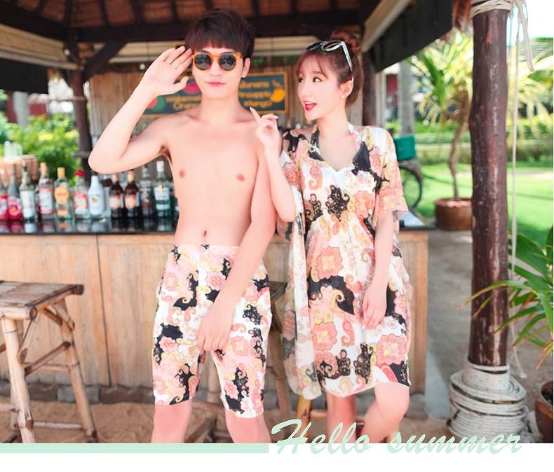 レディース　ビキニ　カバーセットアップ水着　ペイズリー柄　メンズ　サーフパンツ　夏　海　プール　海水浴　レジャー　アウトドア　旅行　ブルー　ピンク　送料無料