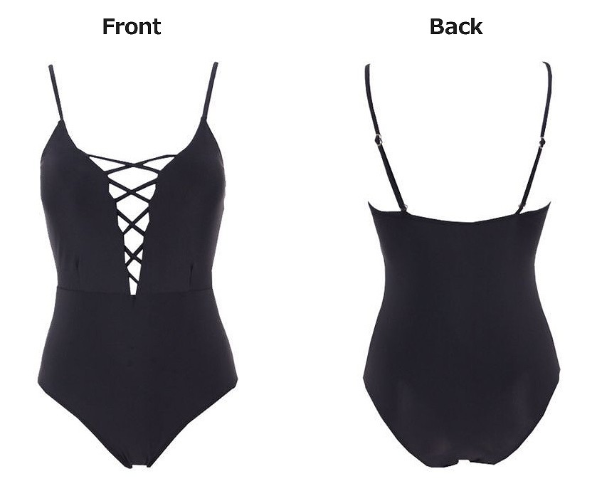 レディース　モノキニ　フロントストリング　ワンピース　セクシー水着　夏　海　プール　海水浴　レジャー　アウトドア　旅行　ワインレッド　ブルー　ブラック　送料無料