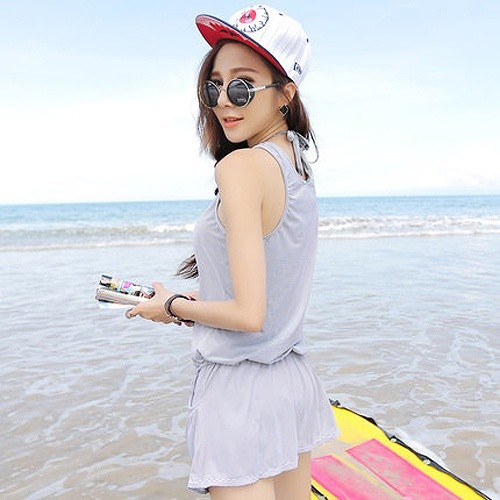 レディース　女性用　水着　ビキニ　タンキニ　ワンピース　ショートパンツ　体型カバー　3点セット　夏　海　海水浴　プール　ビーチ　旅行　シンプル　かわいい　ボーダー　ペアルック　カップル　メンズ　海水パンツ　海パン　サーフパンツ　ハーフパンツ　送料無料