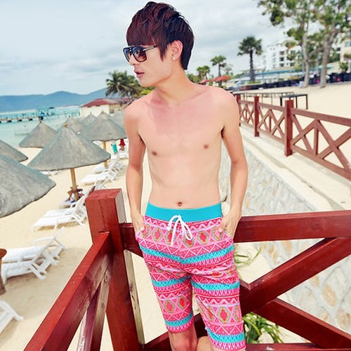 レディース　水着　ペアセット　タンキニ　ロンパース　ワンピース　リボン　ノースリーブ　セパレート　体型カバー　大きいサイズ　ペアルック　メンズ　ハーフパンツ　お揃い　柄物　夏　ビーチ　リゾート　海水浴　プール　ブルー　ネイビー　ピンク グリーン　送料無料