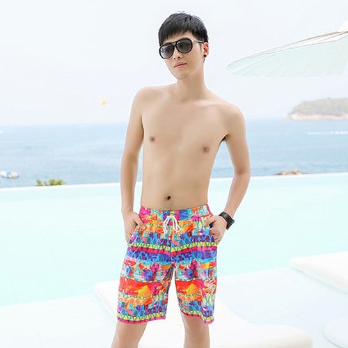 メンズ　水着　海パン　サーフパンツ　海水パンツ　ハーフパンツ　ボードショーツ　サーフショーツ　ビーチパンツ　海・陸両用　夏　ビーチ　リゾート　海水浴　プール　マルチカラー　送料無料