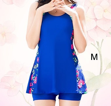 水着　体型カバー　レディース　ワンピース　女性用　女の子　タンキニ　ショートパンツ　キュート　かわいい　セクシー　夏　海　プール　大きいサイズ　2XL　3XL　4XL　5XL　ピンク　ブルー　水色　ネイビー　パープル　ブラック　レッド　送料無料