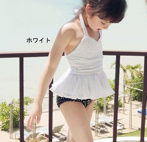 水着　女の子　キッズ　ジュニア　子供　韓国　子供服　スカート　ワンピースキュート　かわいい　セクシー　夏　海　プール　スイムウェア　12131415cm　ピンク　ホワイト　送料無料