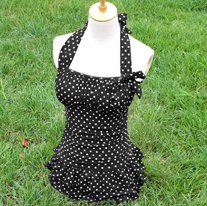 水着　レディース　ホルターネック　スカート　ワンピース　フリル　女性用　女の子　ママ　キュート　かわいい　セクシー　海外　夏　海　プール　スイムウェア　S　M　L　XL　XXL　2L　3L　ブラック　レッド　黒　赤　送料無料