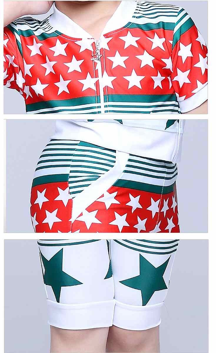 キッズ　ジュニア　男の子　水着　スイムパンツ　ラッシュガード　半袖　星柄　ボーダー　スイムウェア　かわいい　キュート　夏　ビーチ　リゾート　マリン　海水浴　プール　スイミング　レッド×ホワイト　送料無料