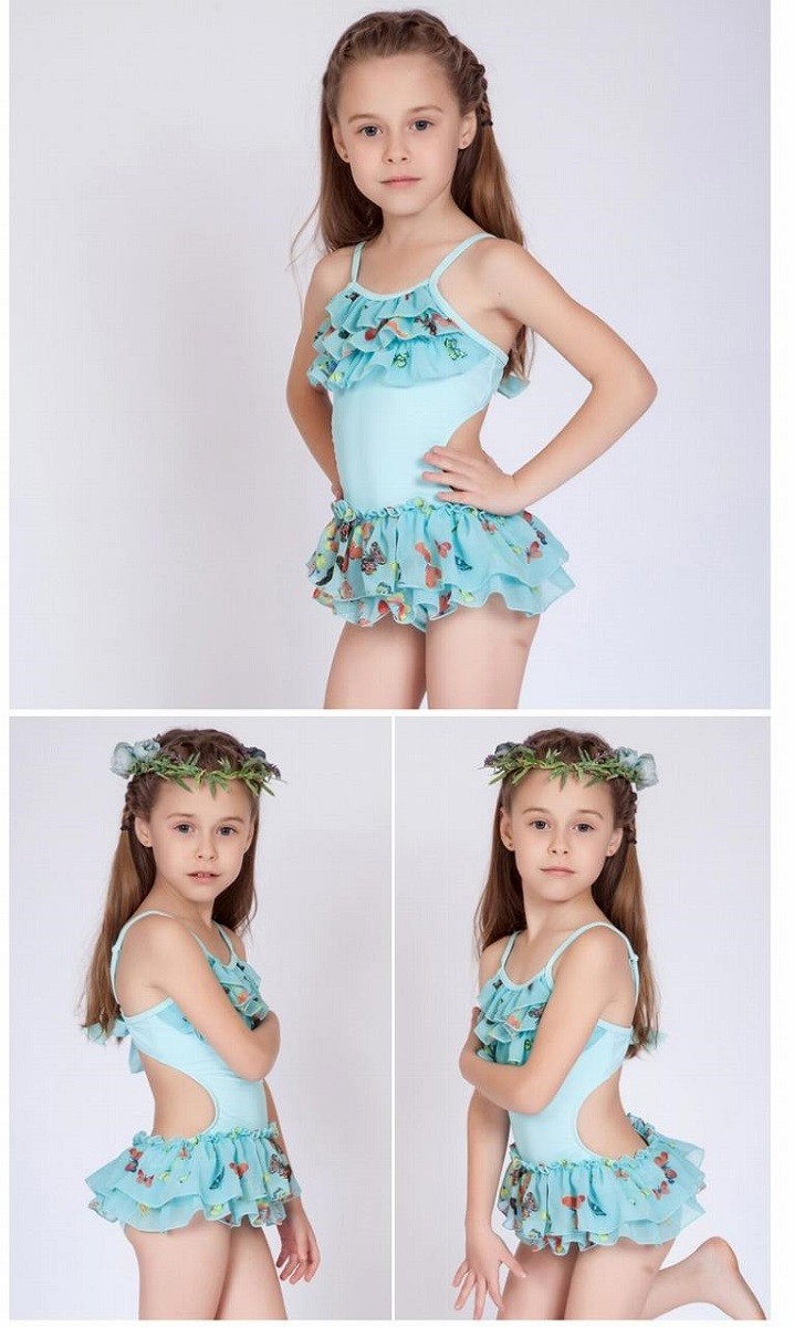 キッズ　ジュニア　女の子　水着　ワンピース　ラッシュガード　長袖　セット　蝶柄　総柄　フリル　スイムウェア　かわいい　キュート　夏　ビーチ　リゾート　マリン　海水浴　プール　スイミング　ピンク　ブルー　送料無料