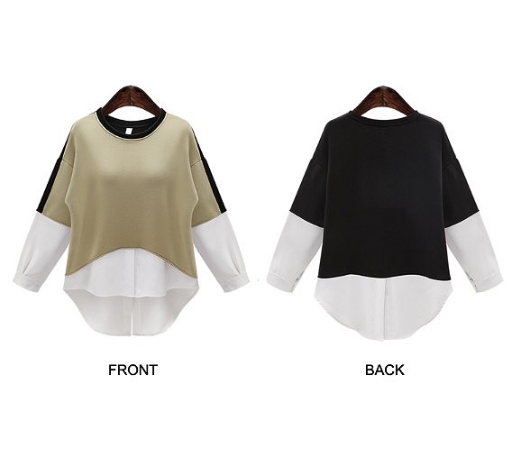 レディース　大きいサイズ　長袖　トップス　ロングTシャツ　ロンT　カットソー　春　女性用　大人　キュート　可愛い　セクシー　おしゃれ　ファッション　XL　2XL　3XL　4XL　2L　3L　4L　5L　サイズ　アプリコット　ブラウン　ブラック　送料無料