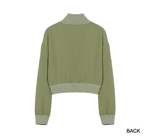 レディース　アウター　MA-1　ミリタリージャケット　リブ付き　JKT　ブルゾン　ジャケット　春　女性用　大人　キュート　可愛い　セクシー　おしゃれ　ファッション　S　M　L　サイズ　オリーブ　無地　送料無料