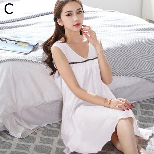 レディース　パジャマ　ナイトウェア　ネグリジュ　セクシー　無地　Vネック　ノースリーブ　シンプル　カジュアル　フリーサイズ　大人可愛い　リラックス　ルームウェア　ラフスタイル　パープル　ブラック　ホワイト　ピンク　ベージュ　レッド　クリーム　送料無料