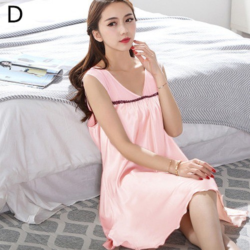 レディース　パジャマ　ナイトウェア　ネグリジュ　セクシー　無地　Vネック　ノースリーブ　シンプル　カジュアル　フリーサイズ　大人可愛い　リラックス　ルームウェア　ラフスタイル　パープル　ブラック　ホワイト　ピンク　ベージュ　レッド　クリーム　送料無料