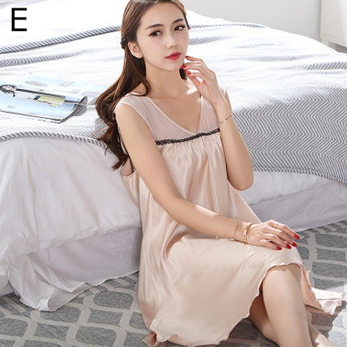 レディース　パジャマ　ナイトウェア　ネグリジュ　セクシー　無地　Vネック　ノースリーブ　シンプル　カジュアル　フリーサイズ　大人可愛い　リラックス　ルームウェア　ラフスタイル　パープル　ブラック　ホワイト　ピンク　ベージュ　レッド　クリーム　送料無料