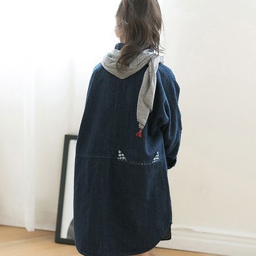 キッズ　ジュニア　子供服　アウター　コート　セミロング　ジャケット　無地　長袖　かわいい　キュート　カジュアル　デイリー　通学　通塾　デート　お出かけ　ネイビー　送料無料