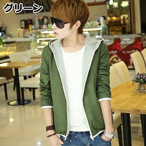 メンズ　アウター　ジップアップ　パーカー　フード付き　長袖　シンプル　カジュアル　大きいサイズ　スポーツ　ジョギング　デート　お出かけ　デイリー　グリーン　ベージュ　ブラック　レッド　送料無料