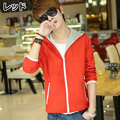 メンズ　アウター　ジップアップ　パーカー　フード付き　長袖　シンプル　カジュアル　大きいサイズ　スポーツ　ジョギング　デート　お出かけ　デイリー　グリーン　ベージュ　ブラック　レッド　送料無料