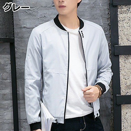 メンズ　アウター　ジップアップ　パーカー　ジャケット　ノーカラー　長袖　シンプル　大きいサイズ　カジュアル　スポーツ　ジョギング　デート　お出かけ　デイリー　レッド　グレー　ブラック　グリーン　ネイビー　送料無料