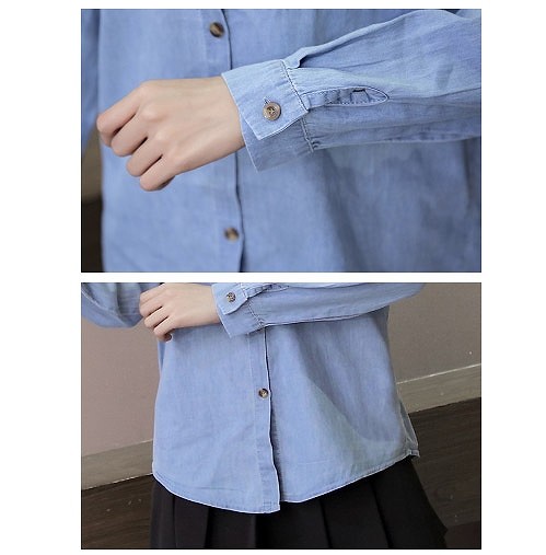 レディース　花柄　刺繍　ブラウス　シャツ　長袖　ロングスリーブ　トップス　春　夏　女性　大人　カジュアル　キュート　可愛い　おしゃれ　セクシー　ファッション　ブルー　ネイビー　S　M　L　サイズ　送料無料