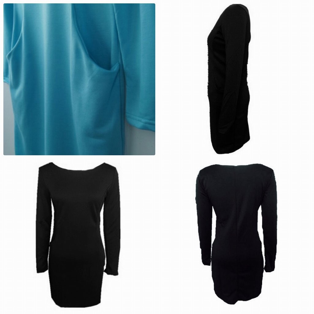 レディース　ワンピース　七分袖　ラウンドネック　ソリッドカラー　ゆったり　すっきり　大人　エレガント　カジュアル　デート　外出　全６色　送料無料