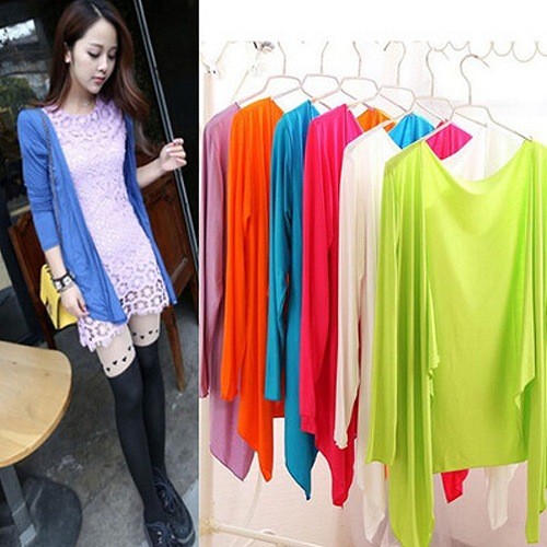レディース　トップス　カーディガン　長袖　無地　UV対策　シンプル　カジュアル　大人可愛い　フェミニン　オフィス　OL　デート　お出かけ　デイリー　ホワイト　ピンク　ブルー　グリーン　イエロー　グレー　ブラック　オレンジ　送料無料