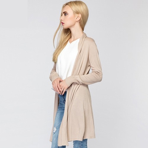 レディース　トップス　ロングカーディガン　長袖　無地　シンプル　カジュアル　大人可愛い　フェミニン　オフィス　OL　デート　お出かけ　デイリー　ブラウン　ベージュ　ホワイト　送料無料