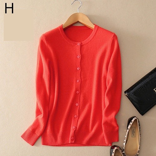 レディース　トップス　カーディガン　Vネック　クルーネック　長袖　無地　シンプル　定番　カジュアル　大人可愛い　フェミニン　オフィス　OL　デート　お出かけ　デイリー　ブルー　グレー　パープル　ベージュ　グリーン　ピンク　オレンジ　レッド　ブラック　送料無料