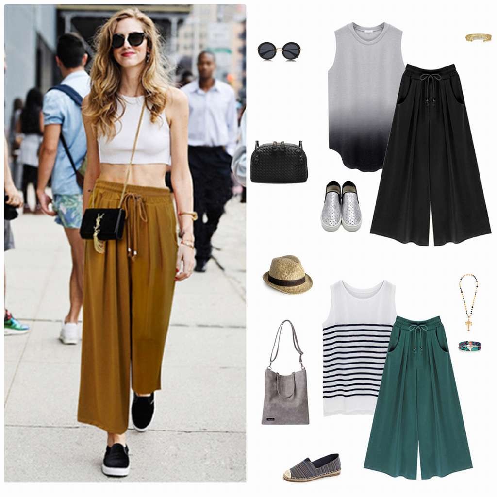  レディース　ボトムス　ワイドパンツ　ガウチョパンツ　無地　カジュアル　大きいサイズ　ウエストゴム　コットン混　フェミニン　シンプル　通勤　OL　普段着　お出かけ　デート　ブラック　ブラウン　グリーン　送料無料