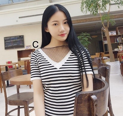 レディース　Vネック　Tシャツ　ショートスリーブ　シースルー　半袖　無地　トップス　春　夏　女性　大人　カジュアル　清楚　可愛い　おしゃれ　エレガント　セクシー　ファッション　ホワイト　イエロー　ブラック　ボーダー　フリーサイズ　ワンサイズ　送料無料