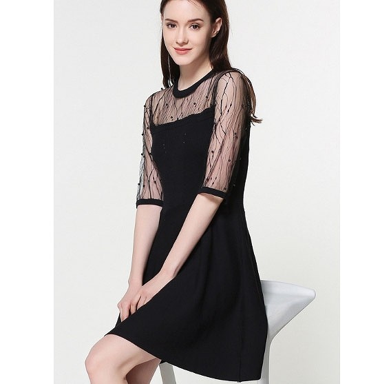 レディース　シースルー　ワンピース　ミニ　スカート　ショートスリーブ　半袖　ドレス　春　夏　女性　大人　カジュアル　清楚　キュート　可愛い　おしゃれ　エレガント　セクシー　ファッション　ブラック　ピンク　ホワイト　フリーサイズ　ワンサイズ　送料無料