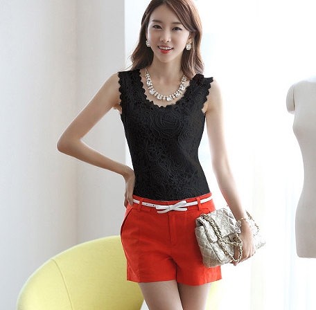 レディース　ノースリーブ　タンクトップ　レース　薔薇　花柄　キャミソール　トップス　女性　大人　カジュアル　おしゃれ　セクシー　可愛い　ホワイト　ブラック　白　黒　S　M　L　XL　XXL　XXXL　サイズ　送料無料