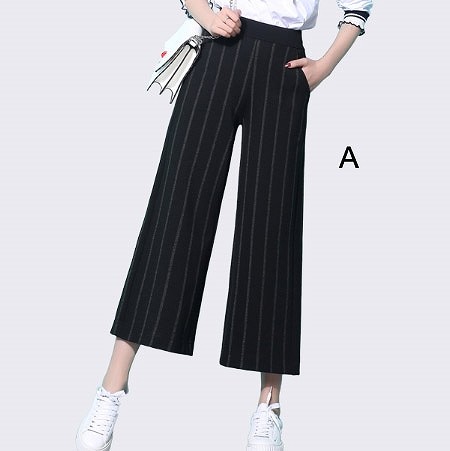 レディース　ワイドレッグパンツ　クロップド　ゆったり　半端丈　美脚　脚長　美シルエット　ボトムス　半端丈　春　夏　人気　女性　大人　カジュアル　おしゃれ　きれいめ　上品　ブラック　黒　S　M　L　XL　2XL　3XL　4XL　サイズ　送料無料