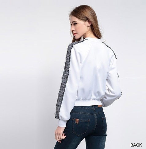 レディース　スカジャン　ミリタリージャケット　ブルゾン　アウター　JKT　リブ付き　ジャケット　女性　大人　カジュアル　おしゃれ　可愛い　ホワイト　ネイビー　白　紺　S　M　L　XL　サイズ　送料無料