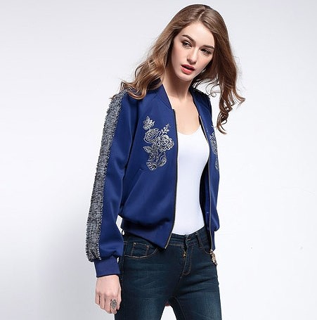 レディース　スカジャン　ミリタリージャケット　ブルゾン　アウター　JKT　リブ付き　ジャケット　女性　大人　カジュアル　おしゃれ　可愛い　ホワイト　ネイビー　白　紺　S　M　L　XL　サイズ　送料無料