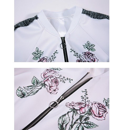 レディース　スカジャン　ミリタリージャケット　ブルゾン　アウター　JKT　リブ付き　ジャケット　女性　大人　カジュアル　おしゃれ　可愛い　ホワイト　ネイビー　白　紺　S　M　L　XL　サイズ　送料無料