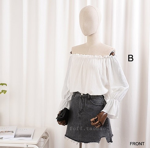 レディース　トップス　オフショルダー　カットソー　Tシャツ　ベルスリーブ　無地　長袖　シンプル　セクシー　カジュアル　フリーサイズ　大人可愛い　フェミニン　オフィス　デート　お出かけ　デイリー　オレンジ　ホワイト　送料無料