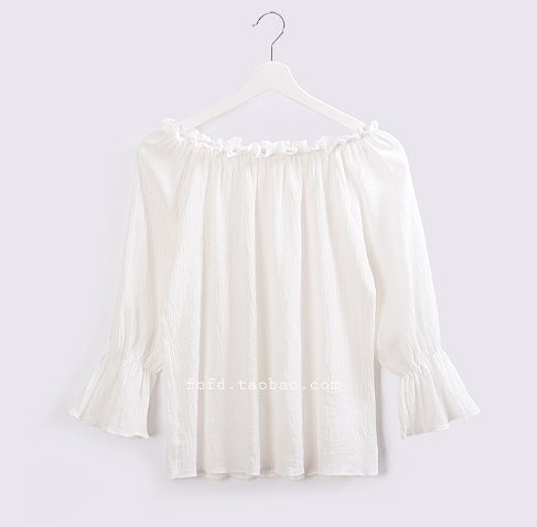 レディース　トップス　オフショルダー　カットソー　Tシャツ　ベルスリーブ　無地　長袖　シンプル　セクシー　カジュアル　フリーサイズ　大人可愛い　フェミニン　オフィス　デート　お出かけ　デイリー　オレンジ　ホワイト　送料無料