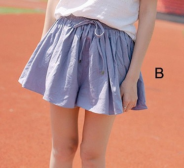 レディース　キュロット　スカート　膝上丈　ミニ　無地　シンプル　コットン　カジュアル　フリーサイズ　大人可愛い　フェミニン　スポーツ　デート　お出かけ　ピンク　ブルー　ブラック　送料無料