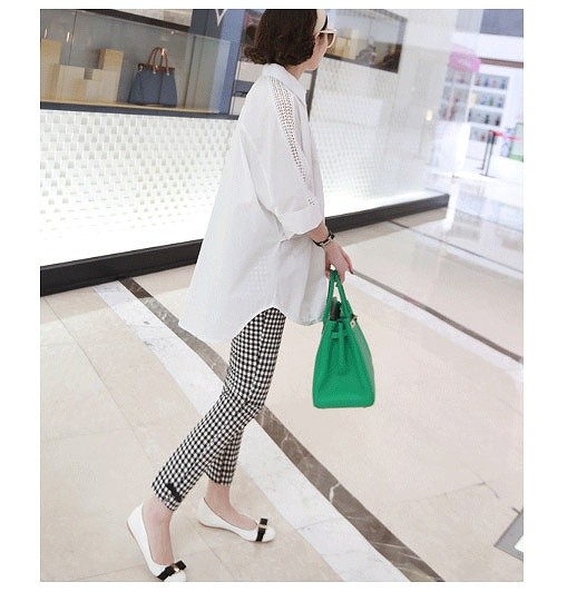 レディース　ボトムス　スリムパンツ　ペンシルパンツ　チェック　大人カジュアル　大きいサイズ　フェミニン　シンプル　オフィス　デイリー　お出かけ　デート　ブラック　送料無料