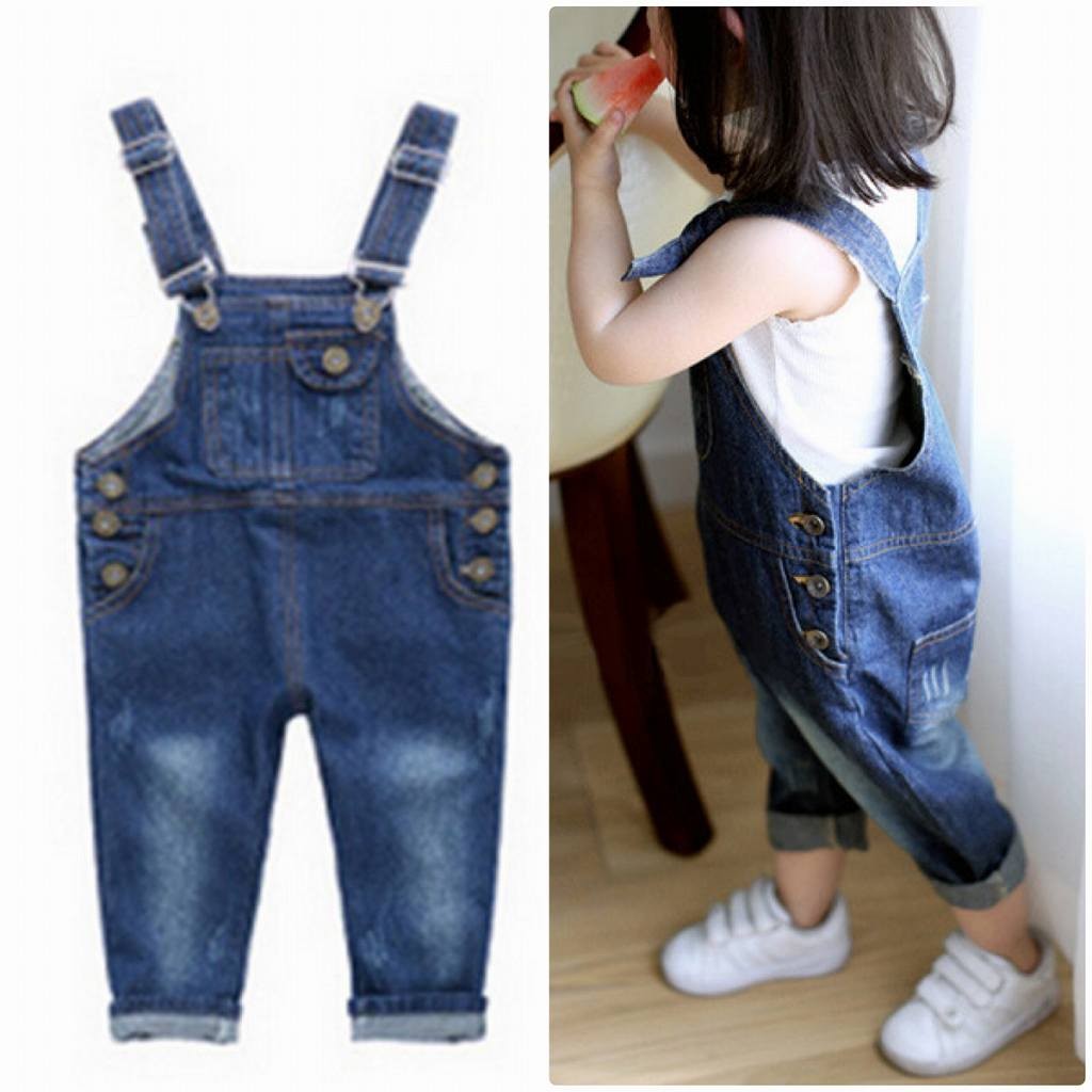 キッズ　ジュニア　子供服　オーバーオール　デニム　ジーンズ　ジーパン　サロペット　オールインワン　女の子　男の子　韓国　カジュアル　おしゃれ　89101112130 14cm　サイズ　送料無料