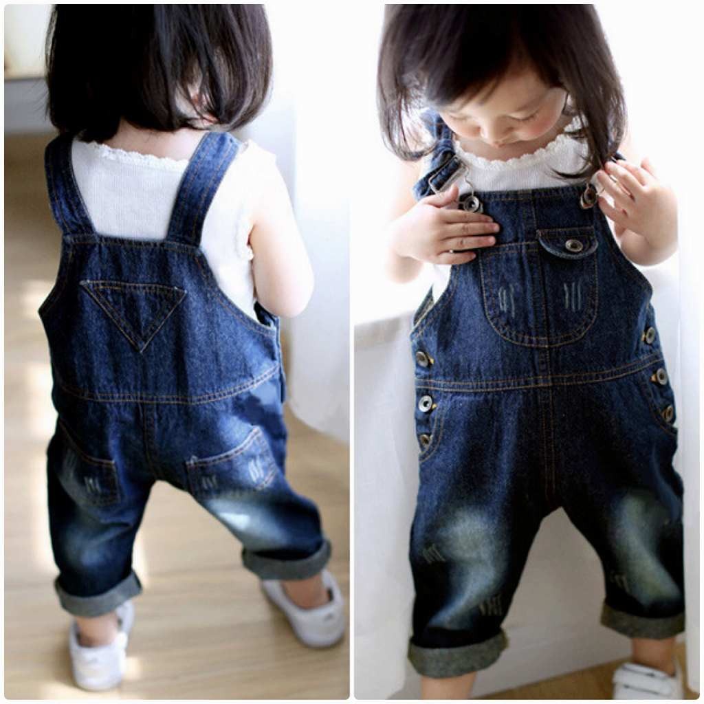 キッズ　ジュニア　子供服　オーバーオール　デニム　ジーンズ　ジーパン　サロペット　オールインワン　女の子　男の子　韓国　カジュアル　おしゃれ　89101112130 14cm　サイズ　送料無料