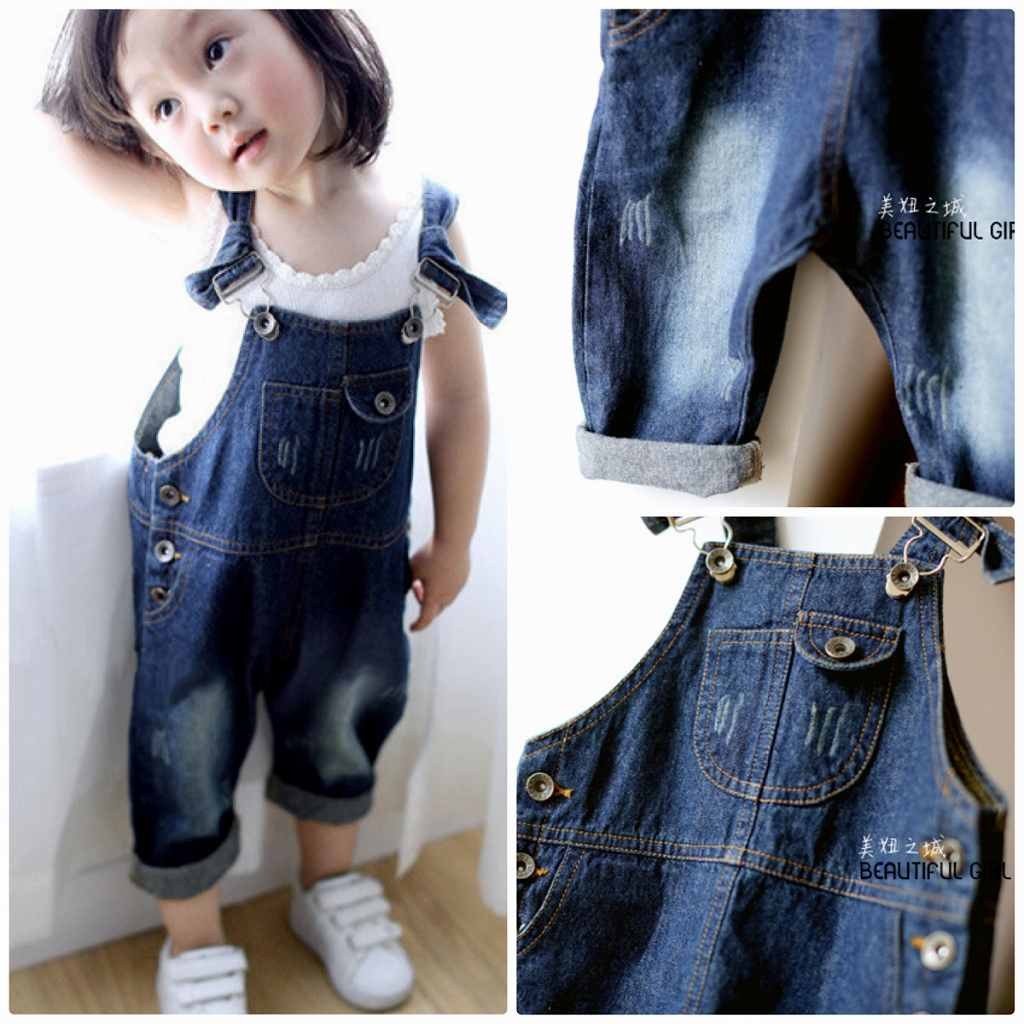 キッズ　ジュニア　子供服　オーバーオール　デニム　ジーンズ　ジーパン　サロペット　オールインワン　女の子　男の子　韓国　カジュアル　おしゃれ　89101112130 14cm　サイズ　送料無料