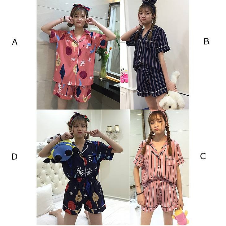 レディース　ルームウェア　ナイトウェア　パジャマ　上下セット　ストライプ　　柄　春　夏　半袖　短パン　パンツ　女性　大人　セクシー　ピンク　ネイビー　ブラック　黒　紺色　S　M　L　サイズ　送料無料