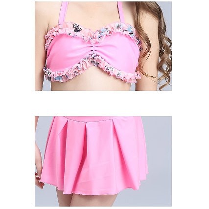 キッズ　女の子　水着　ビキニ　スカート　蝶　フレア　ラッシュガード　半袖　セパレート　海　プール　スイミング　ビーチ　リゾート　マリン　海水浴　夏休み　旅行　可愛い　キュート　子供　ジュニア　ピンク　イエロー　M　L　XL　サイズ　送料無料