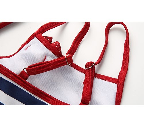 キッズ　女の子　水着　ワンピース　フリル　ボーダー　ストライプ　薔薇　帽子　ハット　海　プール　スイミング　ビーチ　リゾート　マリン　海水浴　夏休み　旅行　可愛い　キュート　子供　ジュニア　ネイビー　ホワイト　910111213サイズ　送料無料