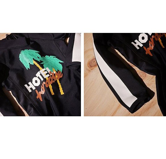 キッズ　女の子　男の子　ユニセックス　水着　オールインワン　つなぎ　海　プール　スイミング　ビーチ　リゾート　マリン　海水浴　夏休み　旅行　可愛い　キュート　子供　ジュニア　ブラック　ホワイト　S　M　L　XL　サイズ　送料無料